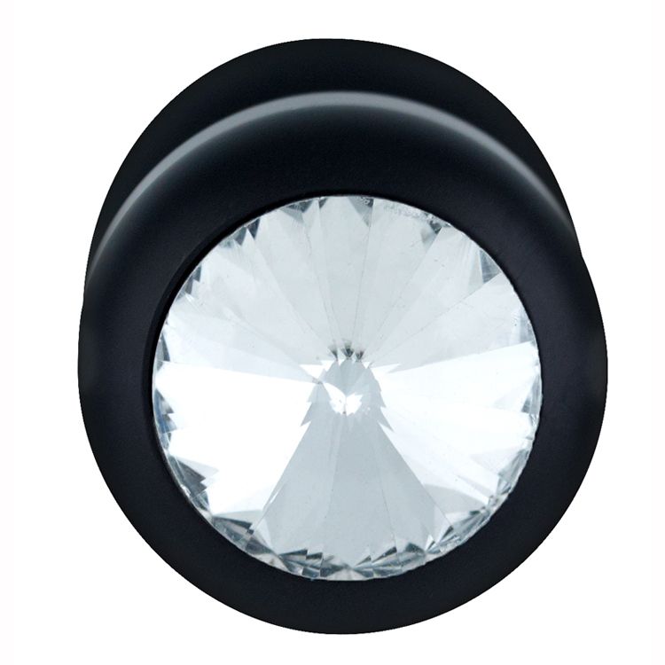 Picture of DIAMOND BUTT PLUG ALUMINIUM  83MM X 30MM BLACK
