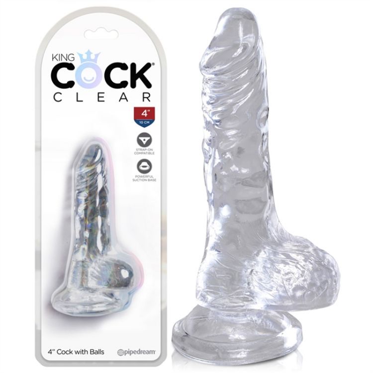 Picture of King Cock Clear 4" Cock with Balls