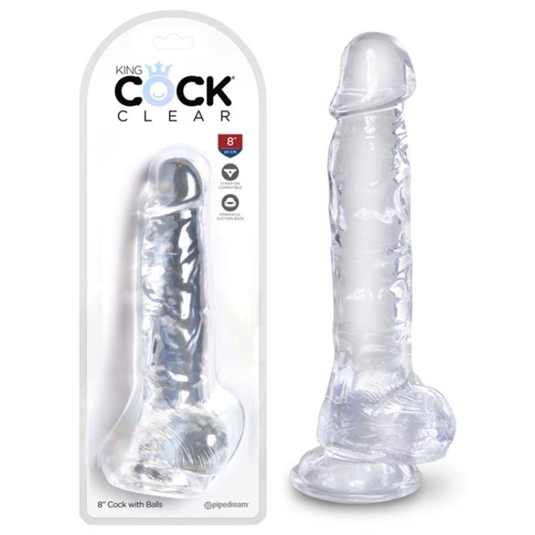 Picture of King Cock Clear 8" Cock with Balls