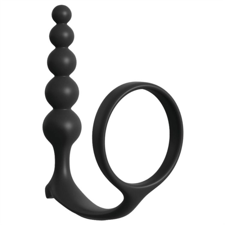 Picture of AFC   Ass-Gasm Cockring Anal Beads   Black