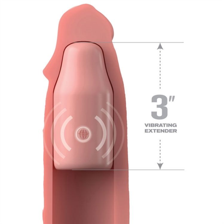 Picture of FXT Elite 9" Sleeve Vibrating 3" Plug w/Remote