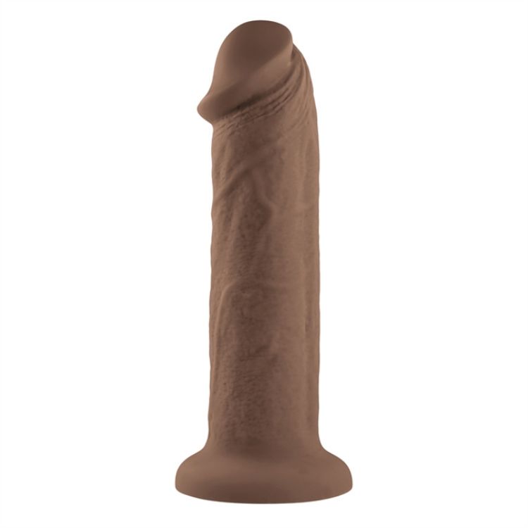 Picture of 7" Girthy Vibrating Dong (dark)
