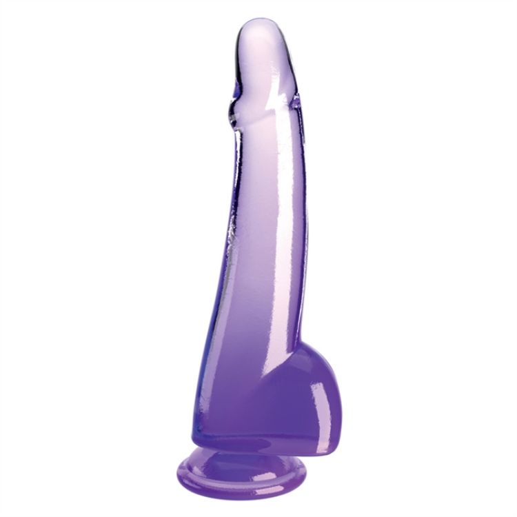 Picture of King Cock Clear 10" With Balls - Purple