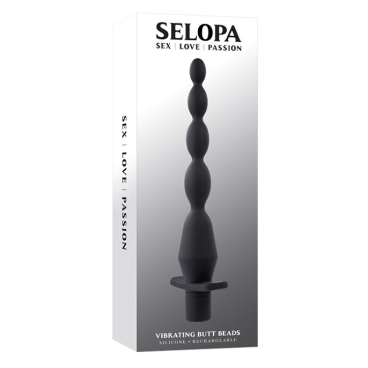Picture of Vibrating Butt Beads - Silicone Rechargeable Black