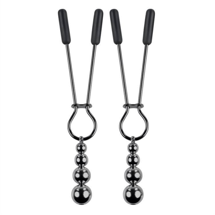 Picture of Beaded Nipple Clamps - Black Chrome