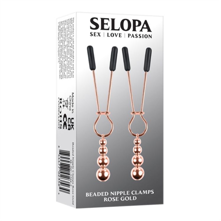Picture of Beaded Nipple Clamps - Rose Gold