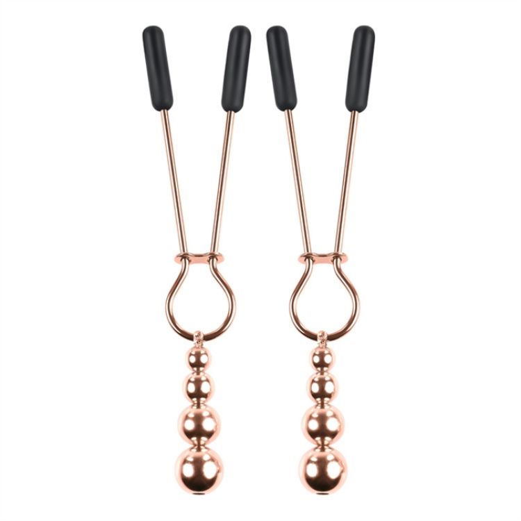 Picture of Beaded Nipple Clamps - Rose Gold