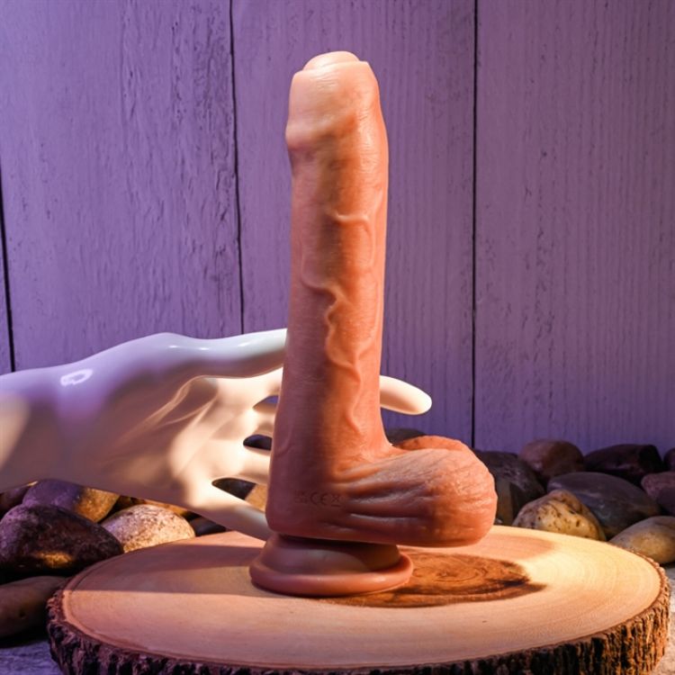 Picture of Peek a Boo Vibrating Dildo - Dark