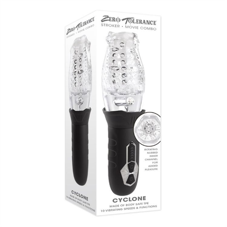 Picture of Cyclone - Rechargeable Stroker - Black/Clear