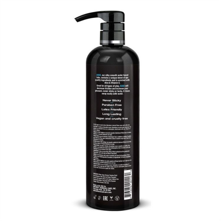 Picture of WICKED - AQUA Intimate Lubricant - 16 oz / 473 ml